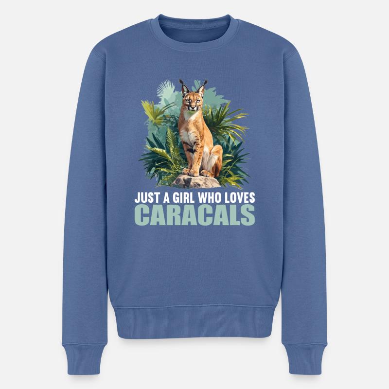 Caracal Karakale Karakal - Männer Premium Bio Pullover - Taubenblau