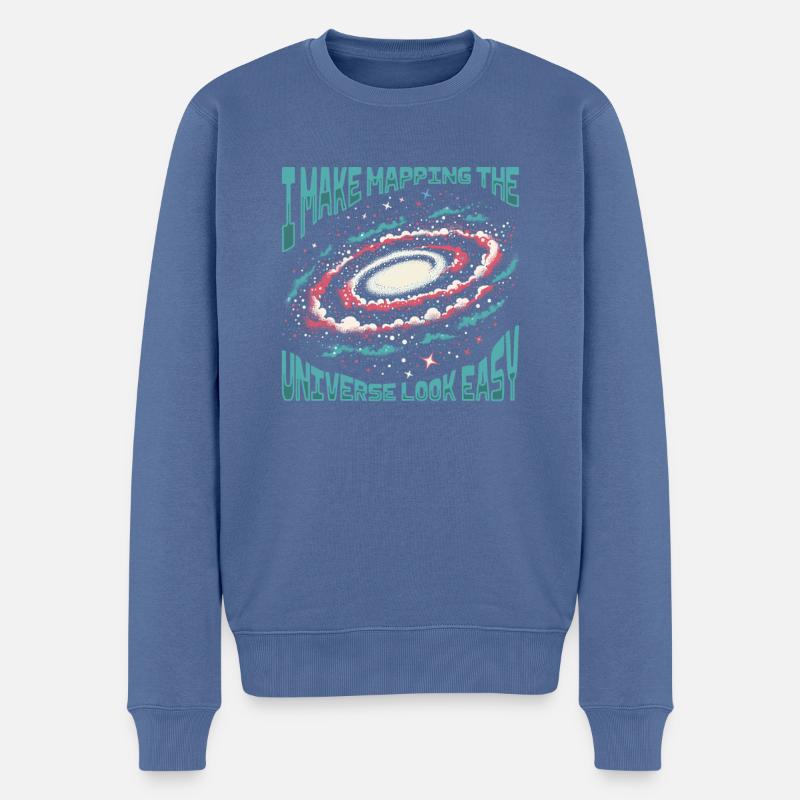 Astronom - Männer Premium Bio Pullover - Taubenblau