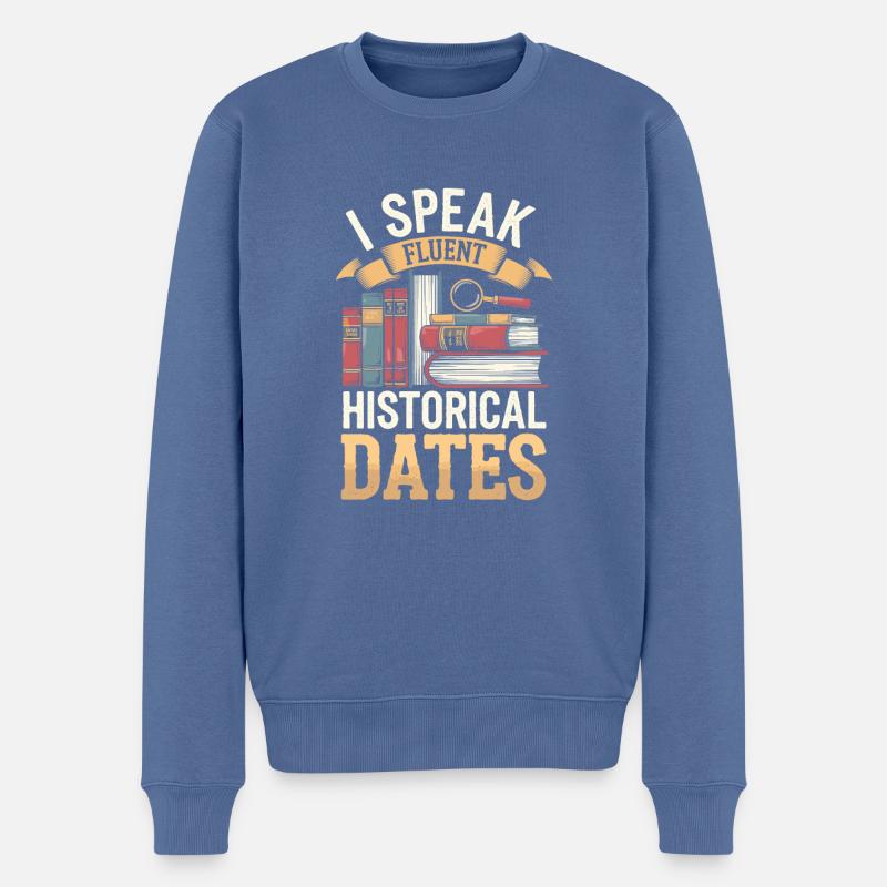 Historiker - Männer Premium Bio Pullover - Taubenblau