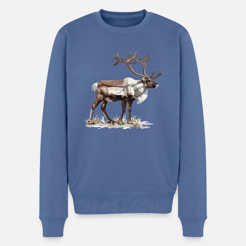 Caribou Karibus Karibu - Pull Premium bio Homme - bleu pigeon
