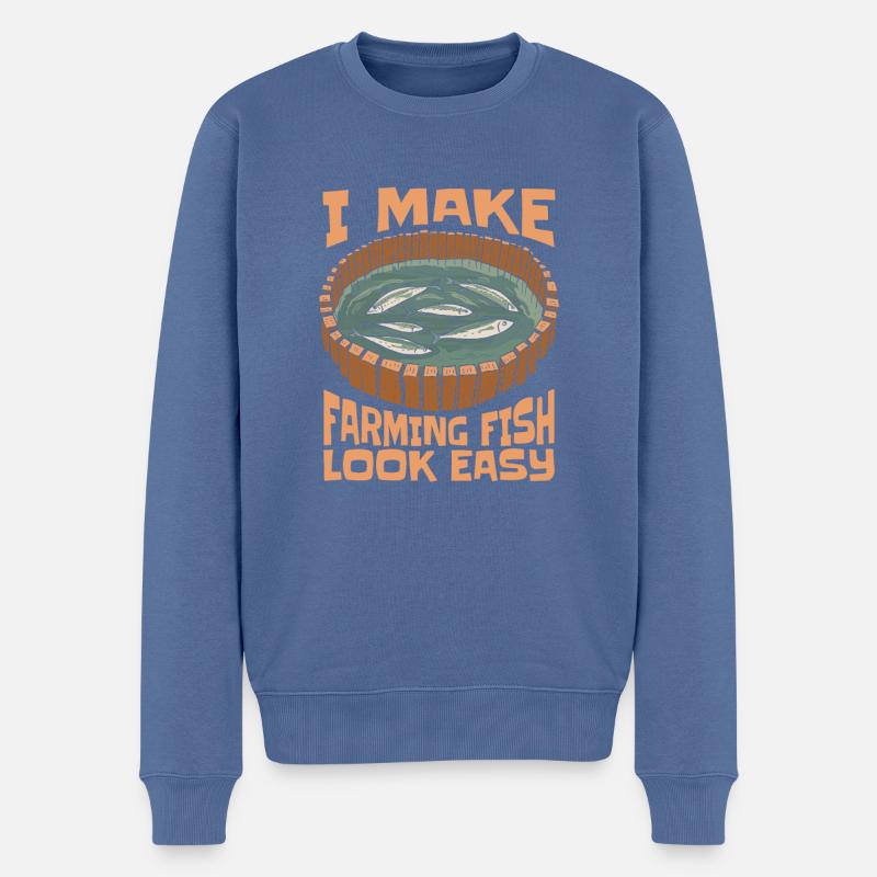 Fischzüchter - Männer Premium Bio Pullover - Taubenblau