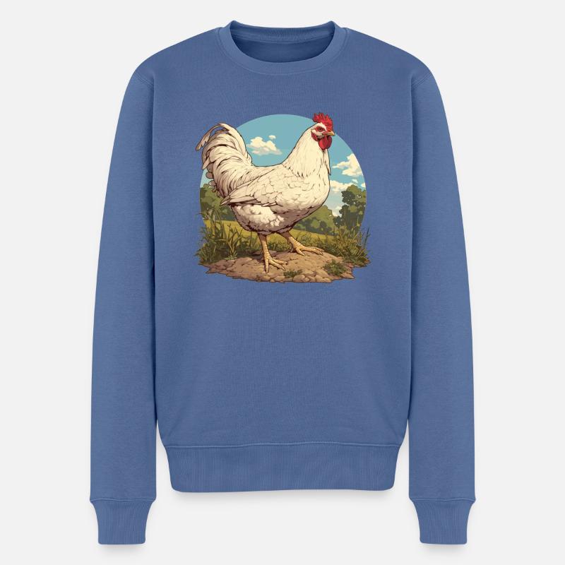 Coq Coqs Coq - Pull Premium bio Homme - bleu pigeon