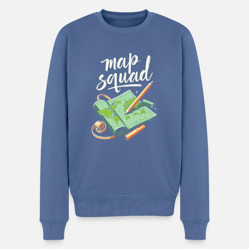 Kartograph Kader - Männer Premium Bio Pullover - Taubenblau
