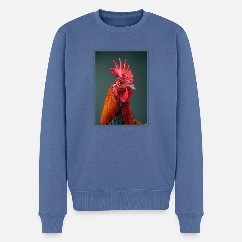 Coq Coqs Coq - Pull Premium bio Homme - bleu pigeon