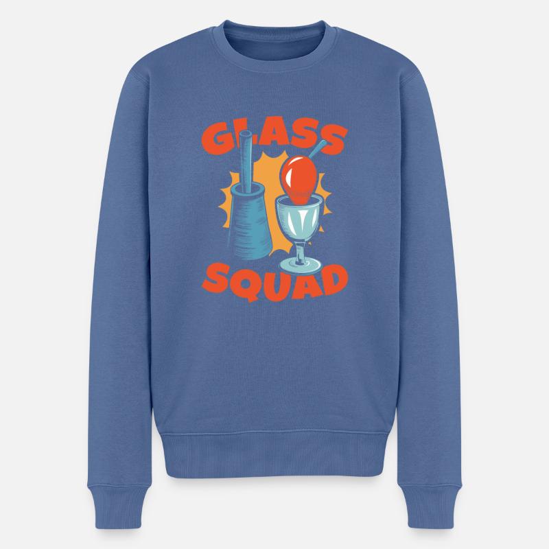 Glasarbeiter Kader - Männer Premium Bio Pullover - Taubenblau