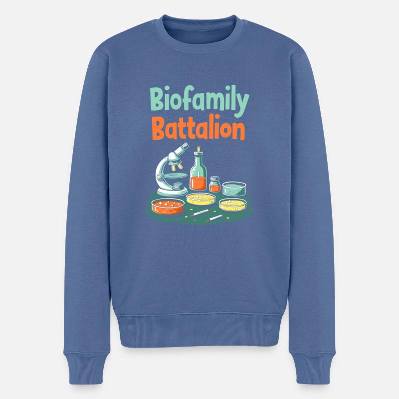 Equipe de biophysiciens - Pull Premium bio Homme - bleu pigeon