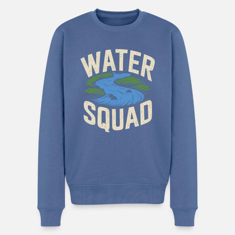 Hydrologue Kader - Pull Premium bio Homme - bleu pigeon