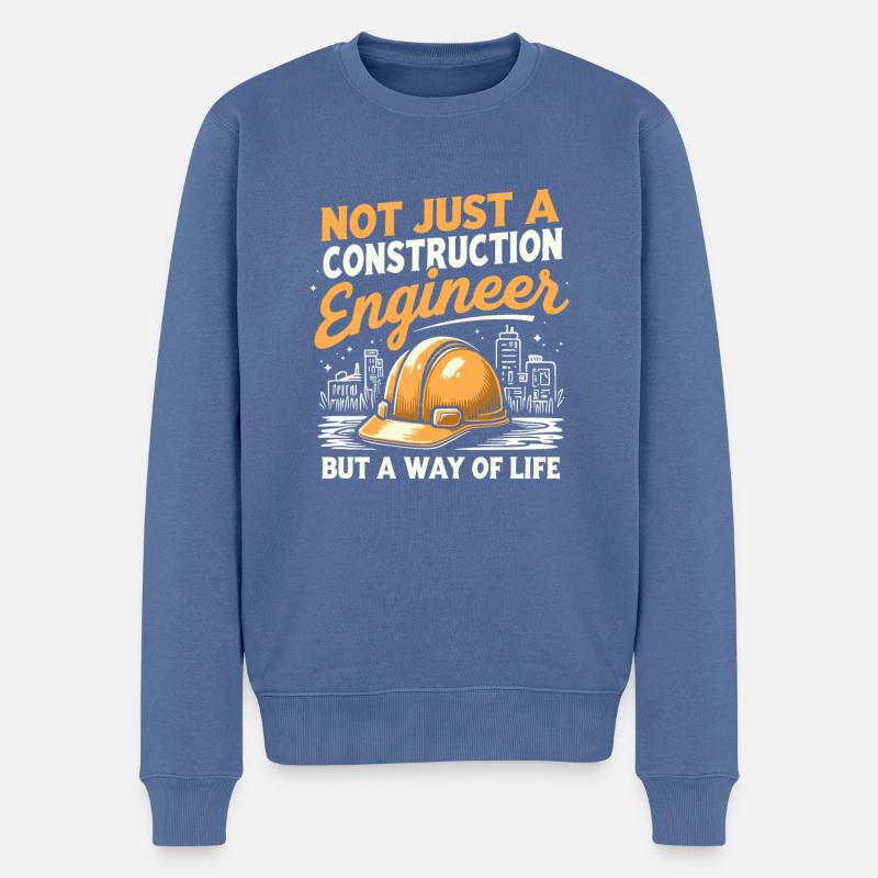 Bauingenieur - Männer Premium Bio Pullover - Taubenblau