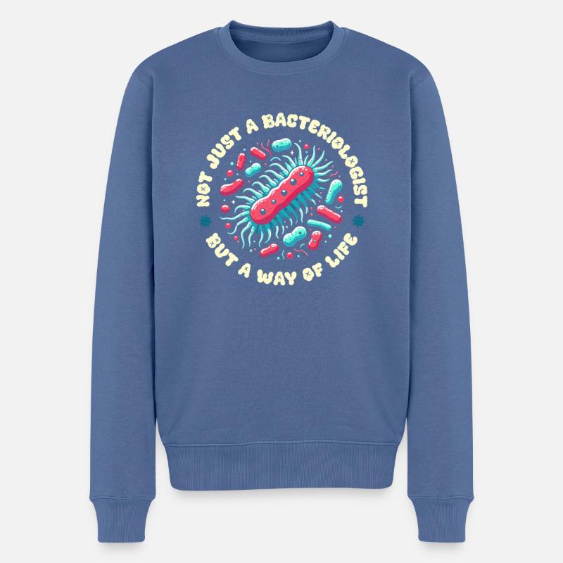 Bactériologiste - Pull Premium bio Homme - bleu pigeon