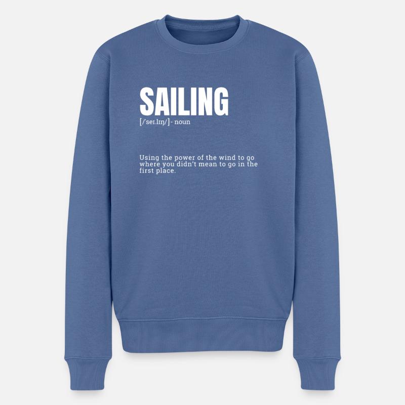 Définition de la navigation amusante - Pull Premium bio Homme - bleu pigeon