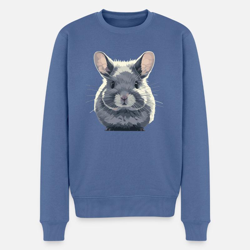 Chinchillas Chinchilla - Männer Premium Bio Pullover - Taubenblau