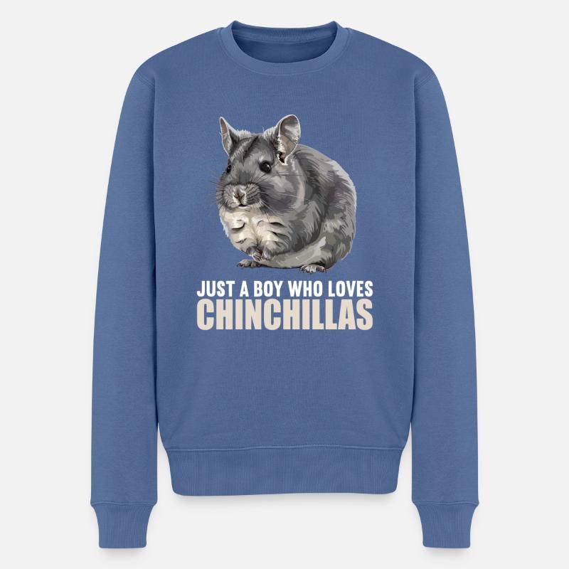 Chinchillas Chinchilla - Pull Premium bio Homme - bleu pigeon