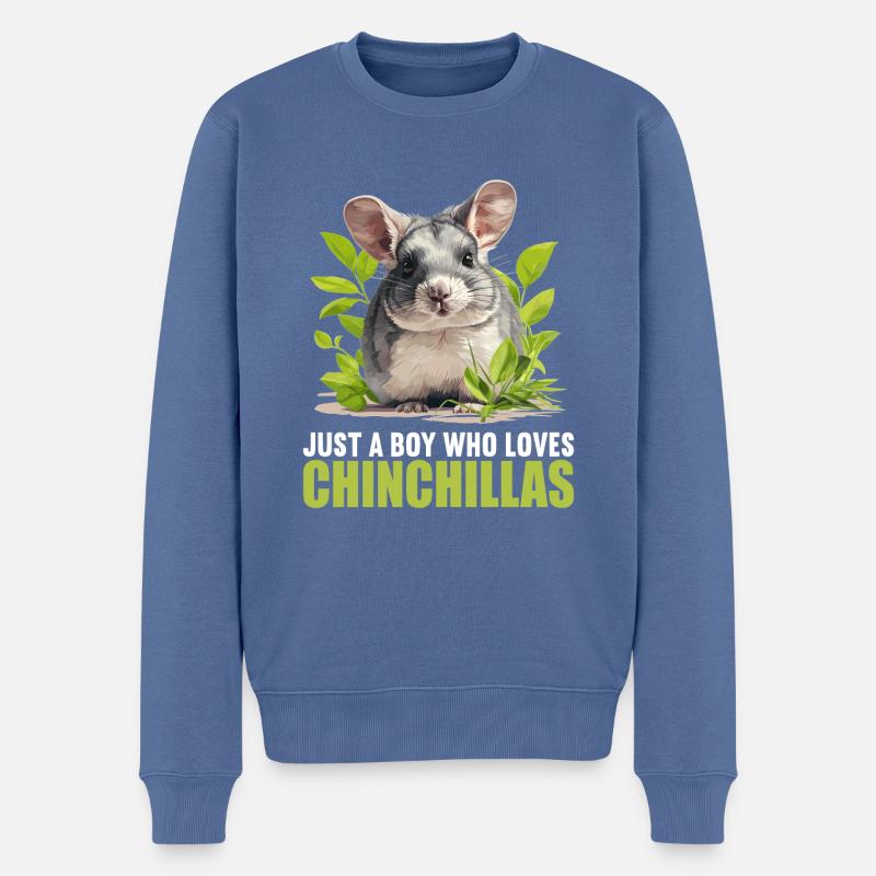 Chinchillas Chinchilla - Männer Premium Bio Pullover - Taubenblau