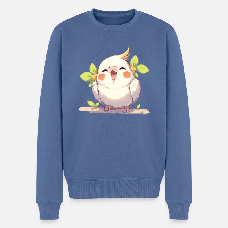 Cockatiel Nymphensittiche Nymphensittich - Männer Premium Bio Pullover - Taubenblau