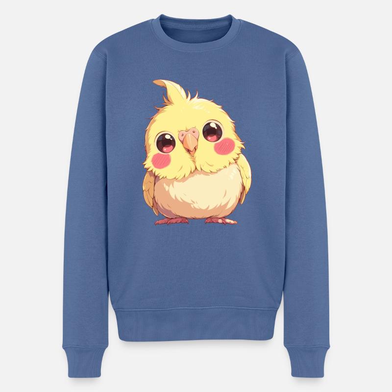 Cockatiel Nymphensittiche Nymphensittich - Männer Premium Bio Pullover - Taubenblau