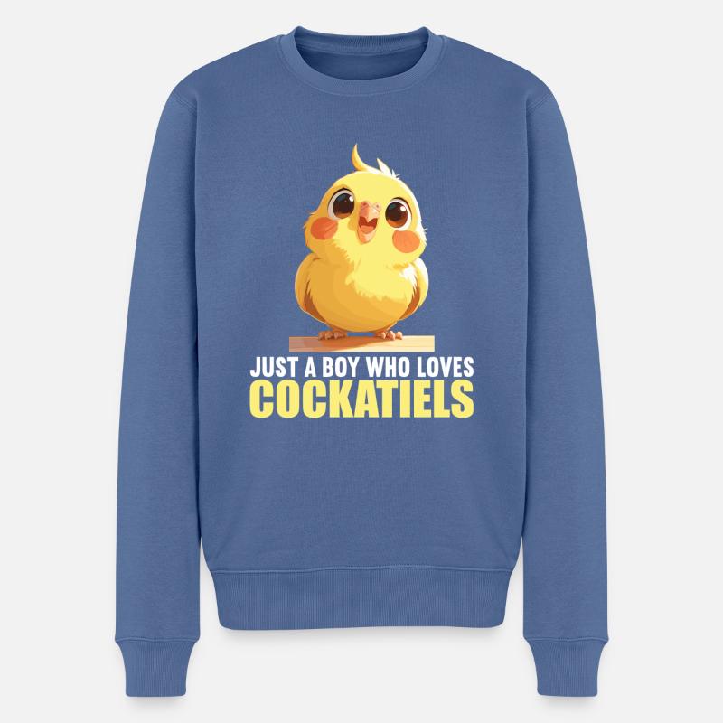 Cockatiel Nymphensittiche Nymphensittich - Männer Premium Bio Pullover - Taubenblau