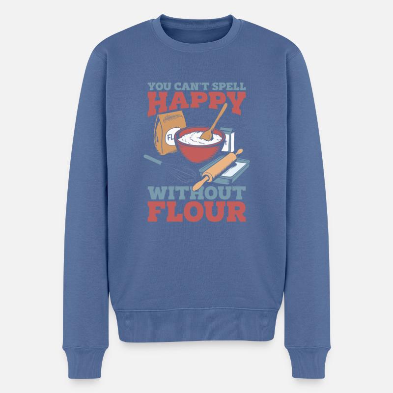 Backen Bäcker Bäckerei - Männer Premium Bio Pullover - Taubenblau