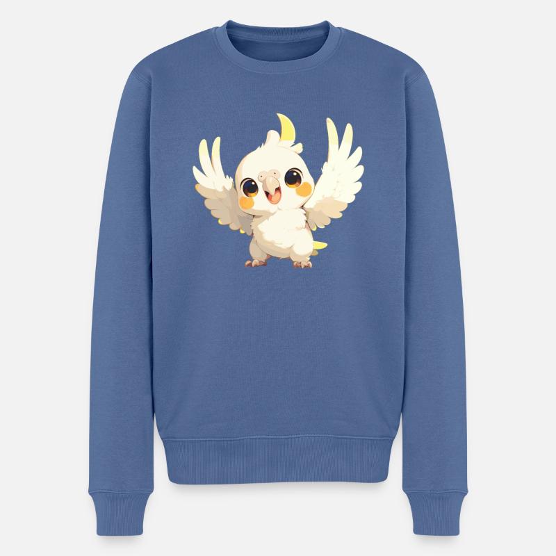 Cockatoo Kakadus Kakadu - Männer Premium Bio Pullover - Taubenblau