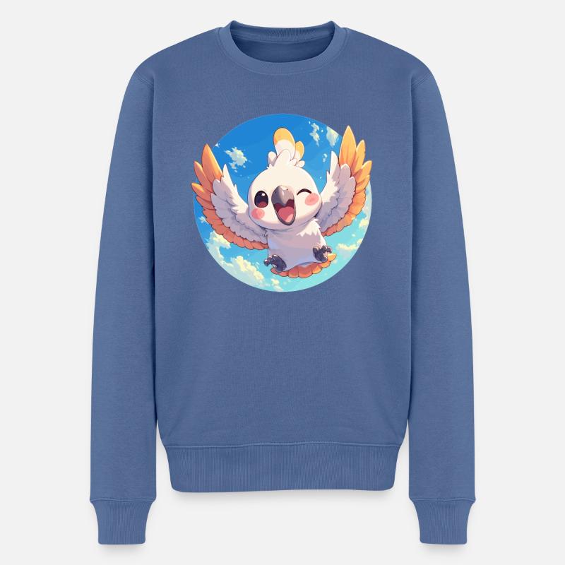 Cockatoo Kakadus Kakadu - Männer Premium Bio Pullover - Taubenblau
