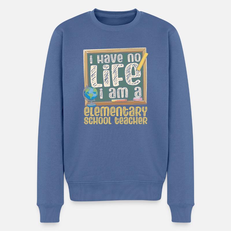 Grundschullehrer - Männer Premium Bio Pullover - Taubenblau