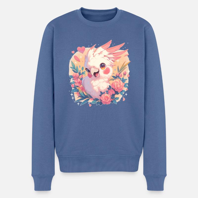 Cockatoo Kakadus Kakadu - Männer Premium Bio Pullover - Taubenblau