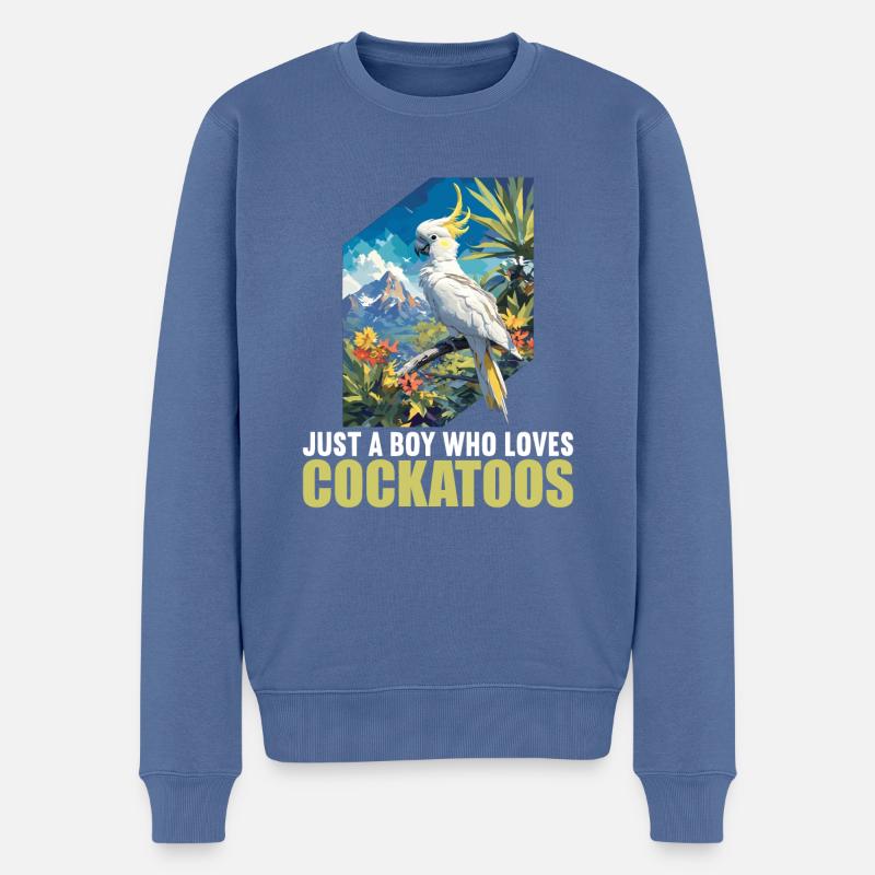 Cockatoo Kakadus Kakadu - Männer Premium Bio Pullover - Taubenblau