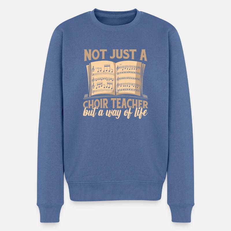 Professeur de chorale - Pull Premium bio Homme - bleu pigeon