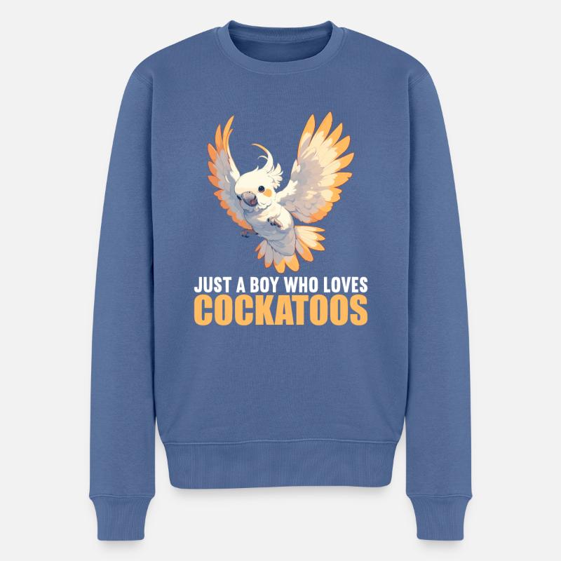 Cockatoo Kakadus Kakadu - Männer Premium Bio Pullover - Taubenblau