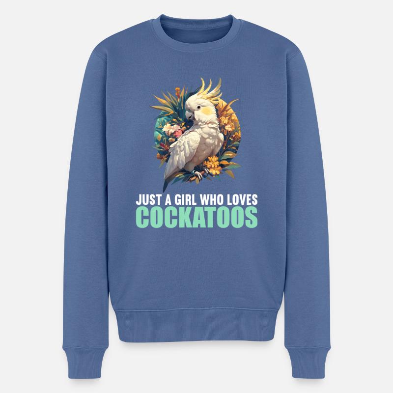 Cockatoo Kakadus Kakadu - Männer Premium Bio Pullover - Taubenblau