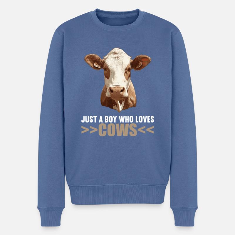 Vaches Vache - Pull Premium bio Homme - bleu pigeon