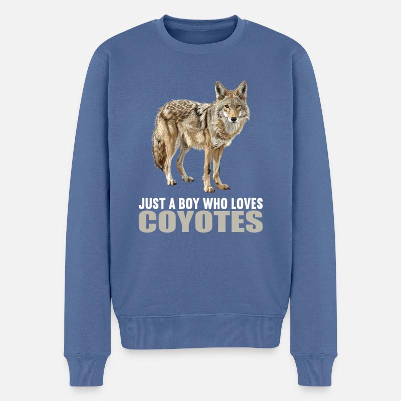 Coyotes Coyote - Pull Premium bio Homme - bleu pigeon