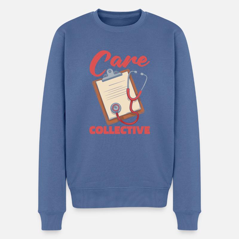 Fachkrankenschwester Team - Männer Premium Bio Pullover - Taubenblau