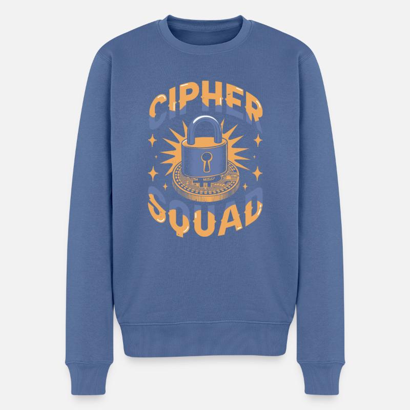 Escouade de cryptographes - Pull Premium bio Homme - bleu pigeon