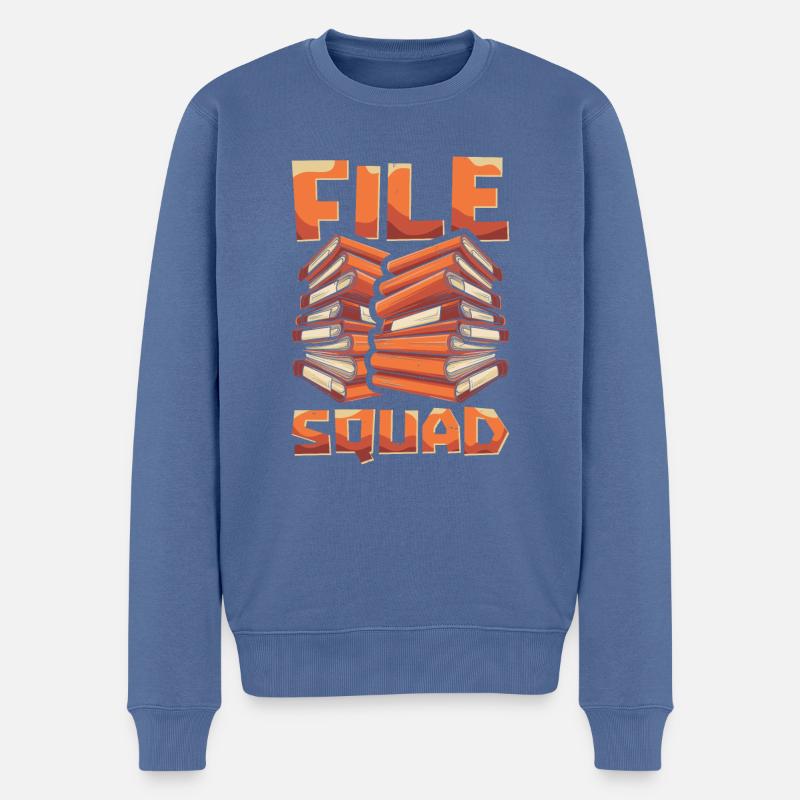 Sachbearbeiter Kader - Männer Premium Bio Pullover - Taubenblau