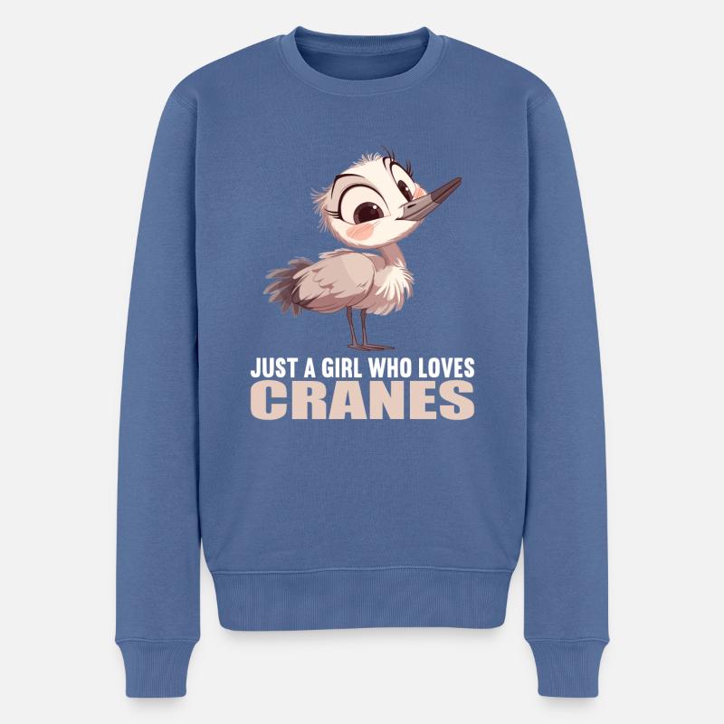 Grues Grues - Pull Premium bio Homme - bleu pigeon