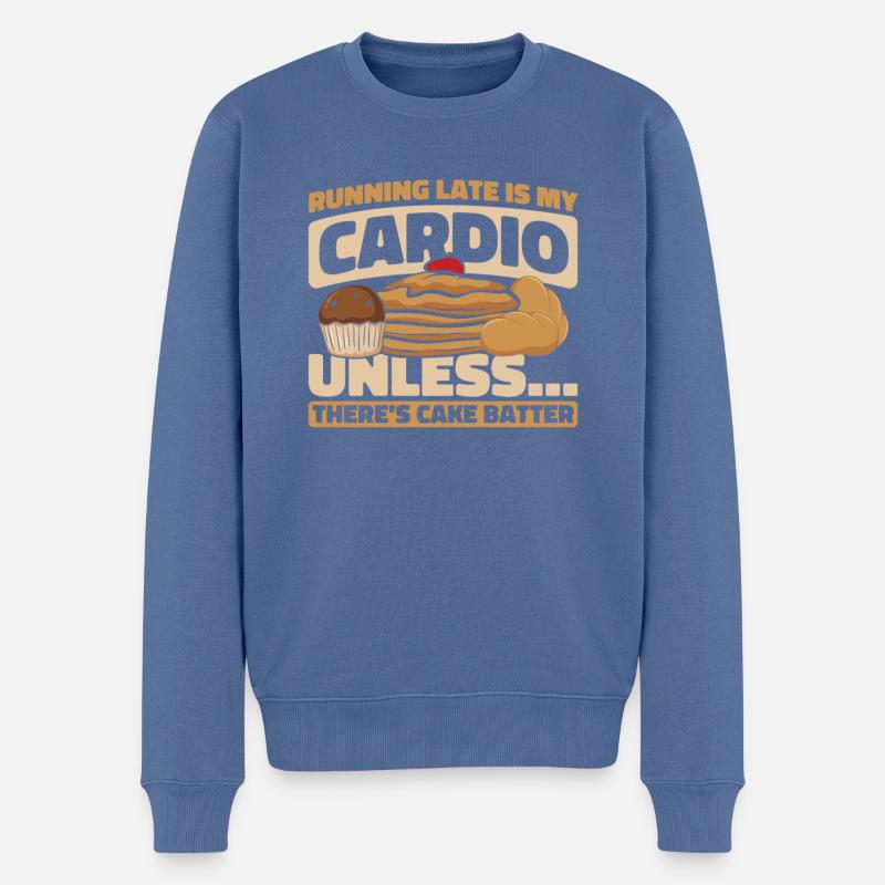 Backen Bäcker Bäckerei - Männer Premium Bio Pullover - Taubenblau