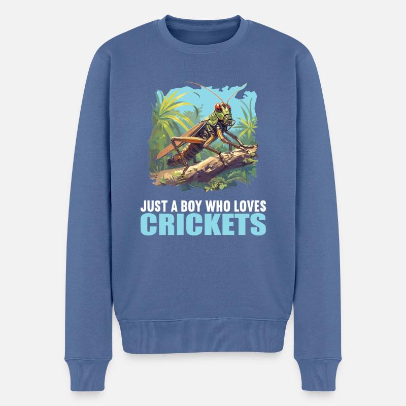Grillen Grille - Männer Premium Bio Pullover - Taubenblau