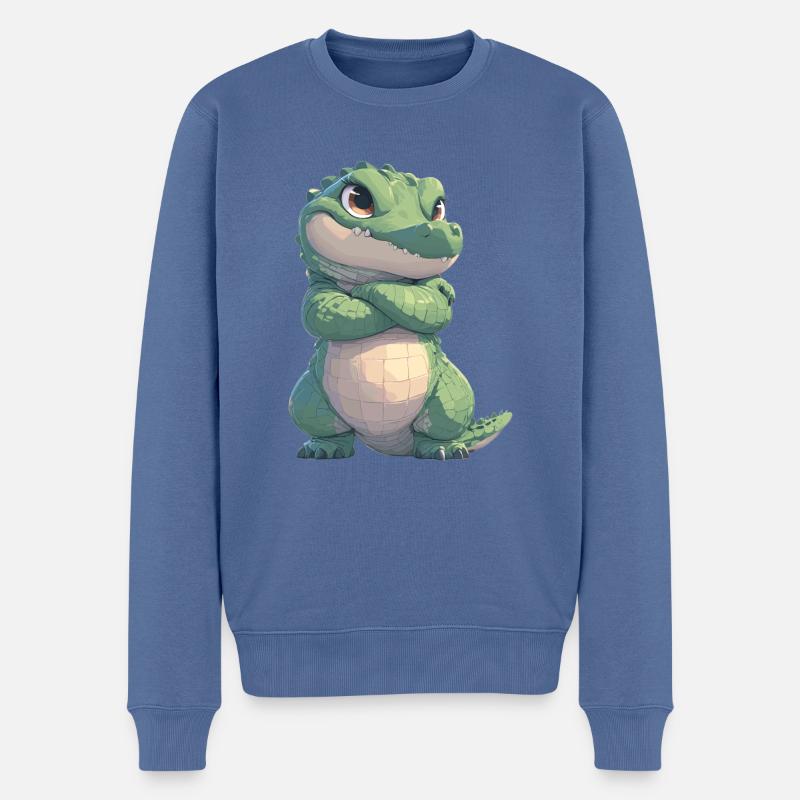 Crocodiles Crocodile - Pull Premium bio Homme - bleu pigeon