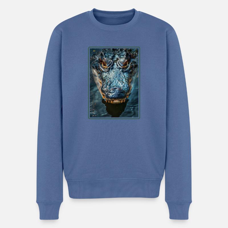Crocodiles Crocodile - Pull Premium bio Homme - bleu pigeon