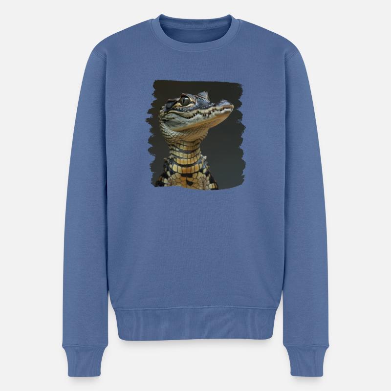 Crocodiles Crocodile - Pull Premium bio Homme - bleu pigeon