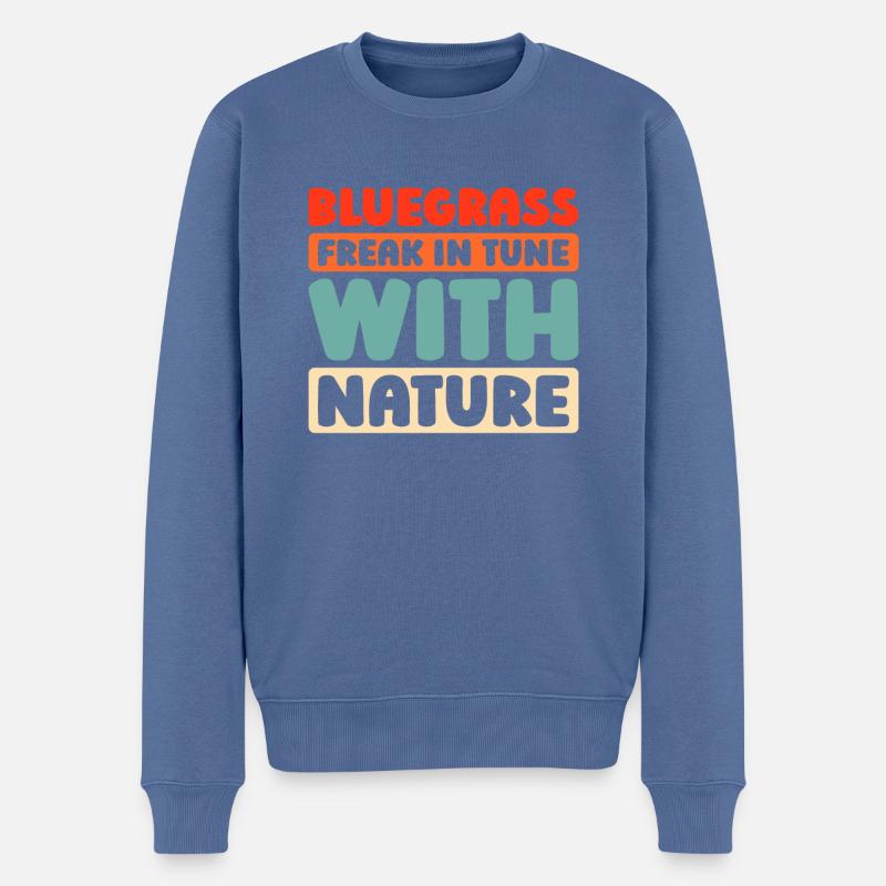 Banjo - Männer Premium Bio Pullover - Taubenblau