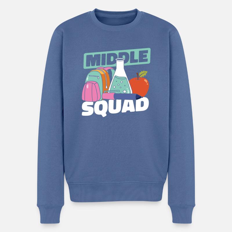 Mittelschullehrer Kader - Männer Premium Bio Pullover - Taubenblau