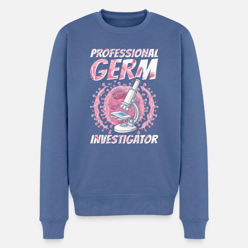 Bactériologiste - Pull Premium bio Homme - bleu pigeon