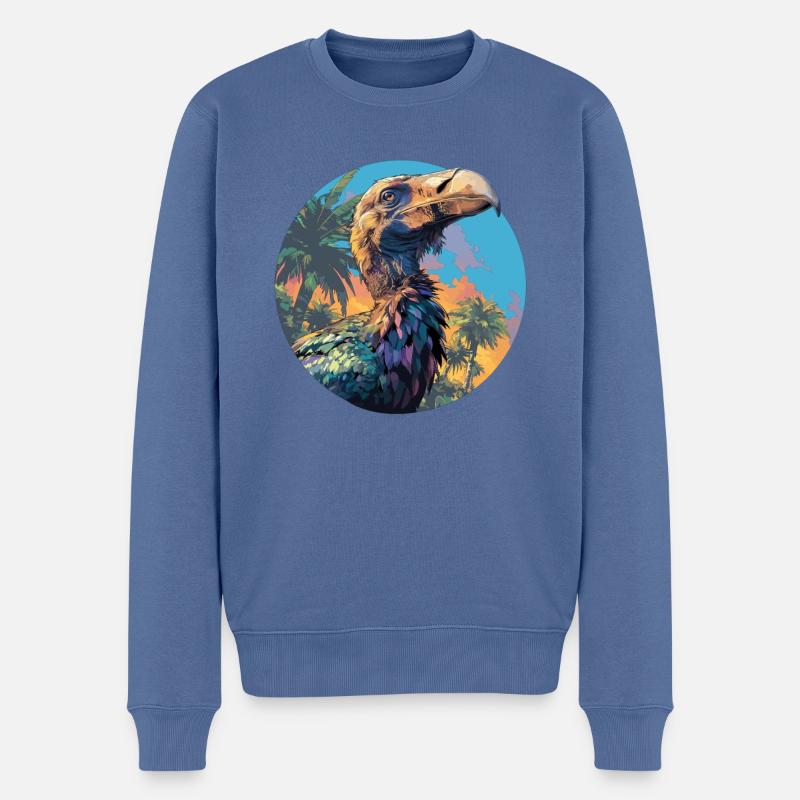 Dodos Dodo - Pull Premium bio Homme - bleu pigeon