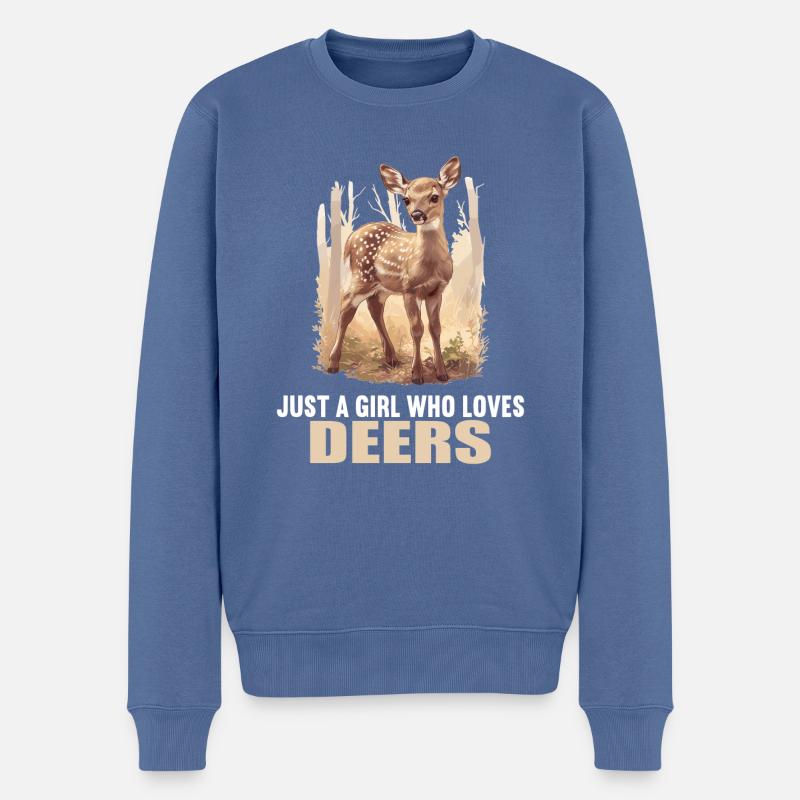 Cerf Cerf - Pull Premium bio Homme - bleu pigeon