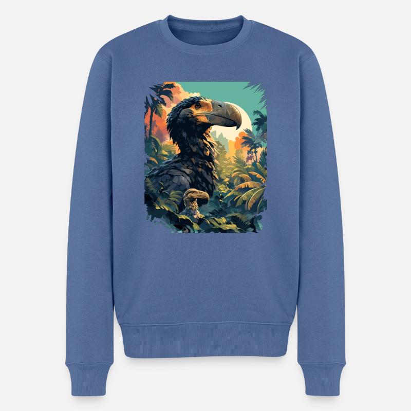 Dodos Dodo - Pull Premium bio Homme - bleu pigeon