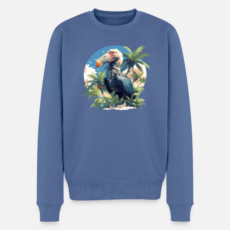 Dodos Dodo - Männer Premium Bio Pullover - Taubenblau