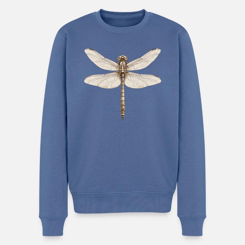 Libellules Libellule - Pull Premium bio Homme - bleu pigeon