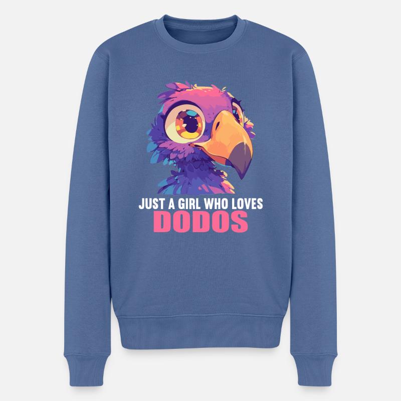Dodos Dodo - Pull Premium bio Homme - bleu pigeon