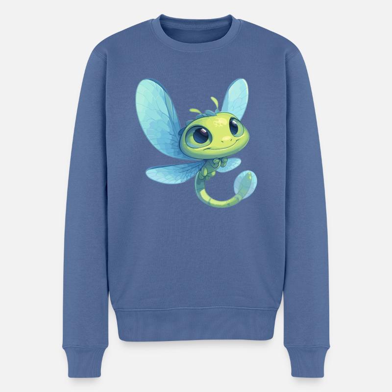 Libellules Libellule - Pull Premium bio Homme - bleu pigeon